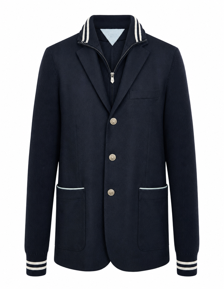 BLAZER À PLASTRON EN LAINE ULTIMUM