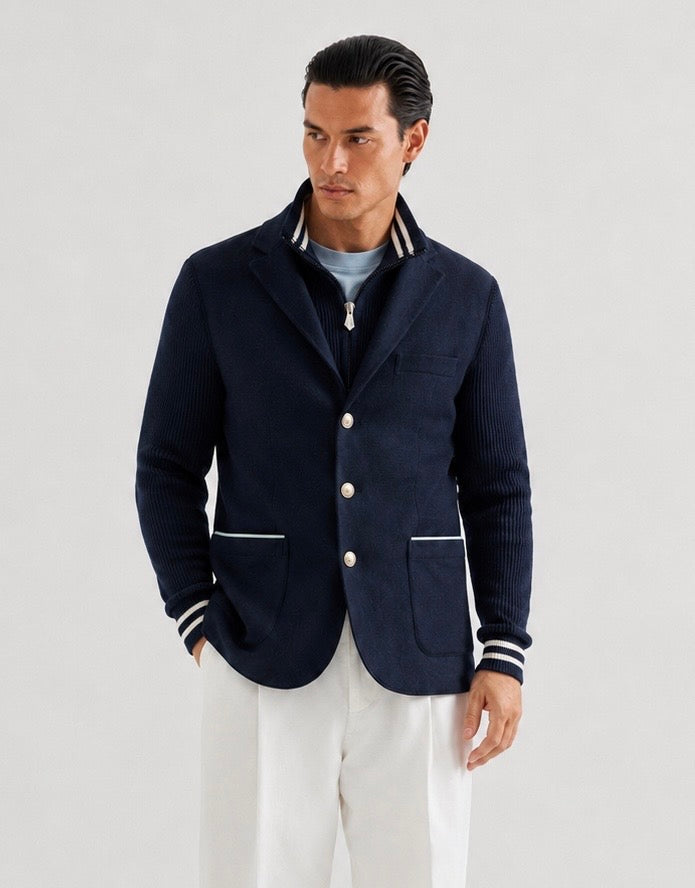 BLAZER À PLASTRON EN LAINE ULTIMUM