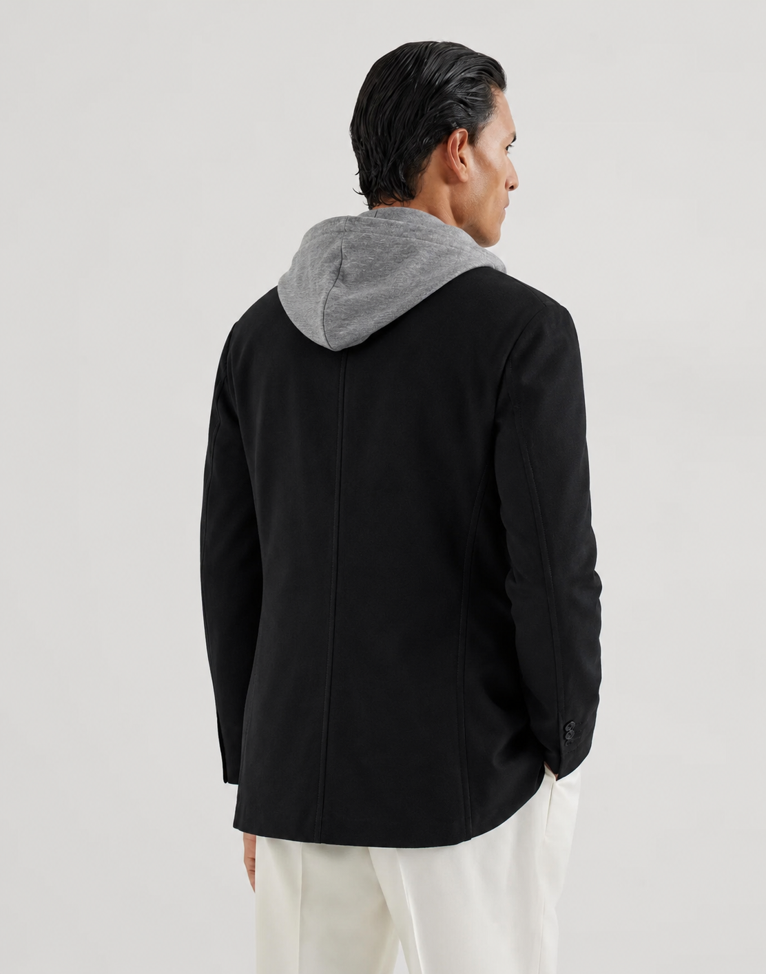 BLAZER À PLASTRON EN SEA ISLAND COTTON