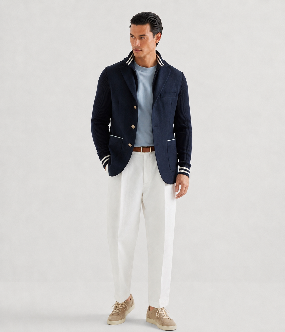 BLAZER À PLASTRON EN LAINE ULTIMUM