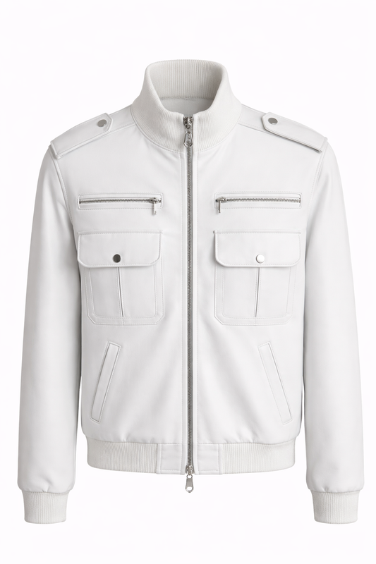BLOUSON ZIPPÉ EN CUIR