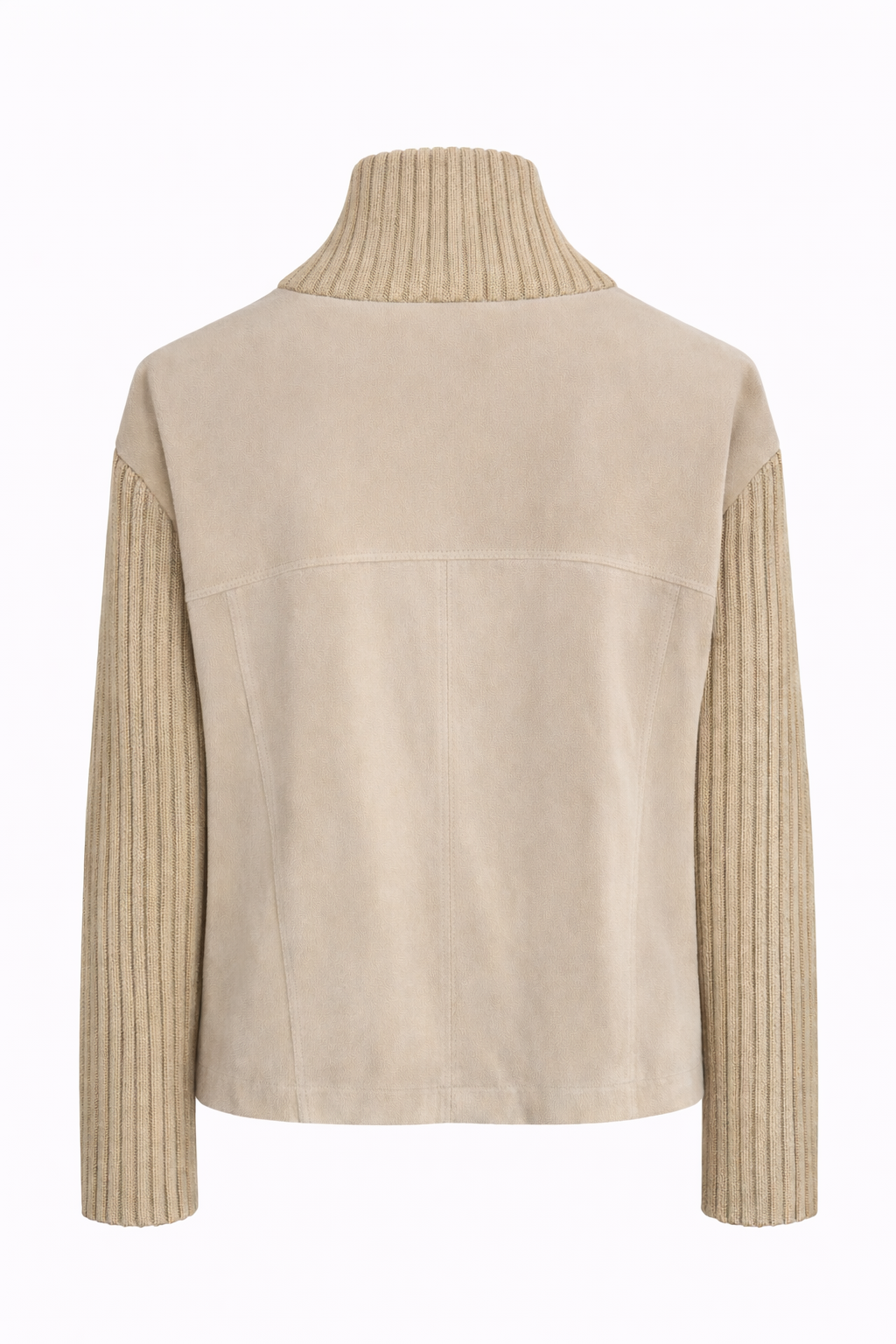 BLOUSON ZIPPÉ DÉTAILS CUIR