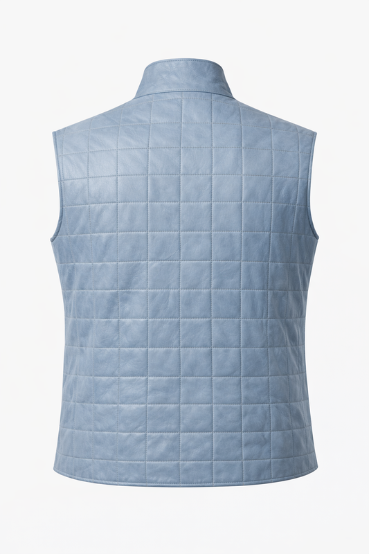 GILET ZIPPÉ EN CUIR