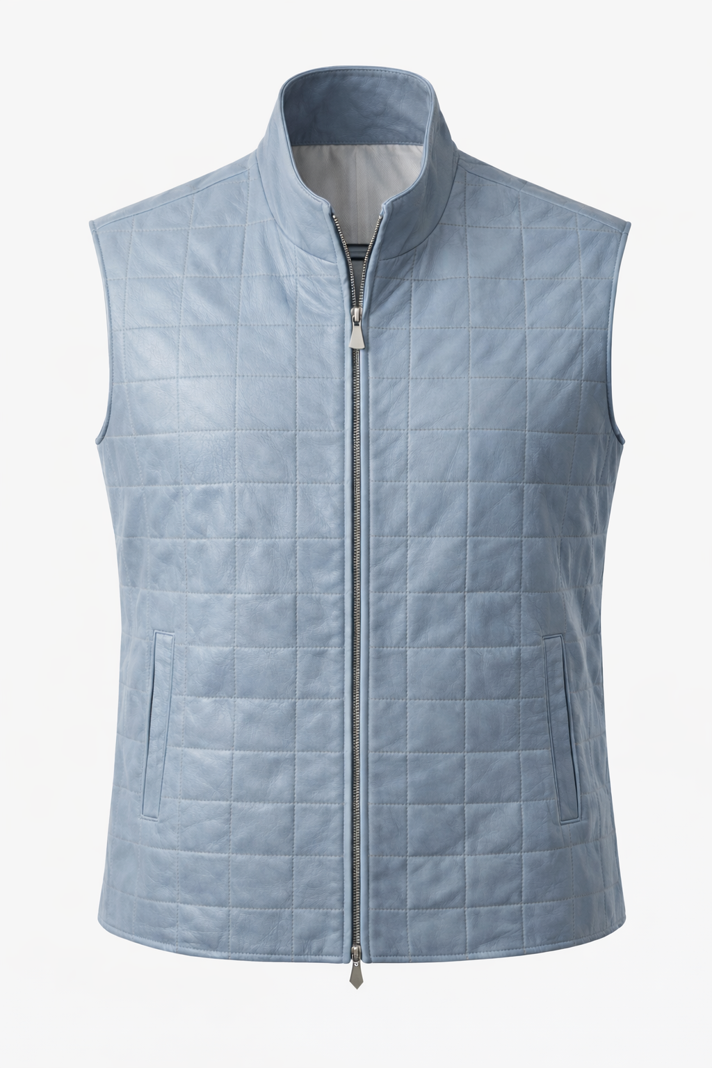 GILET ZIPPÉ EN CUIR