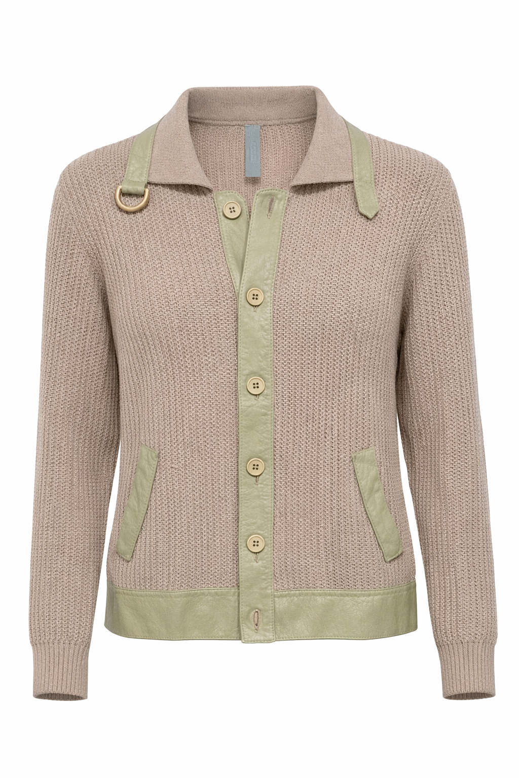 CARDIGAN DÉTAILS CUIR