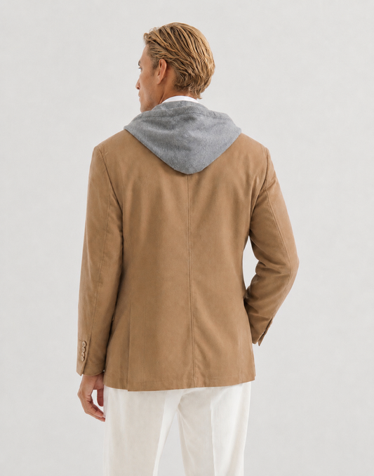 BLAZER À PLASTRON EN SEA ISLAND COTTON