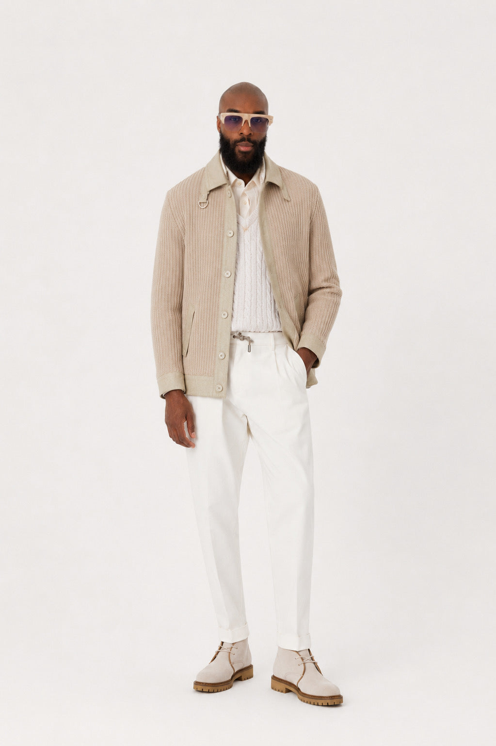 CARDIGAN DÉTAILS CUIR